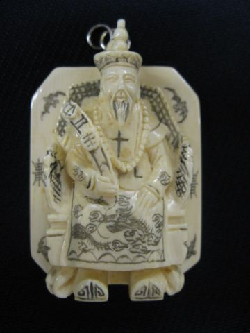 Carved Ivory Pendant of an