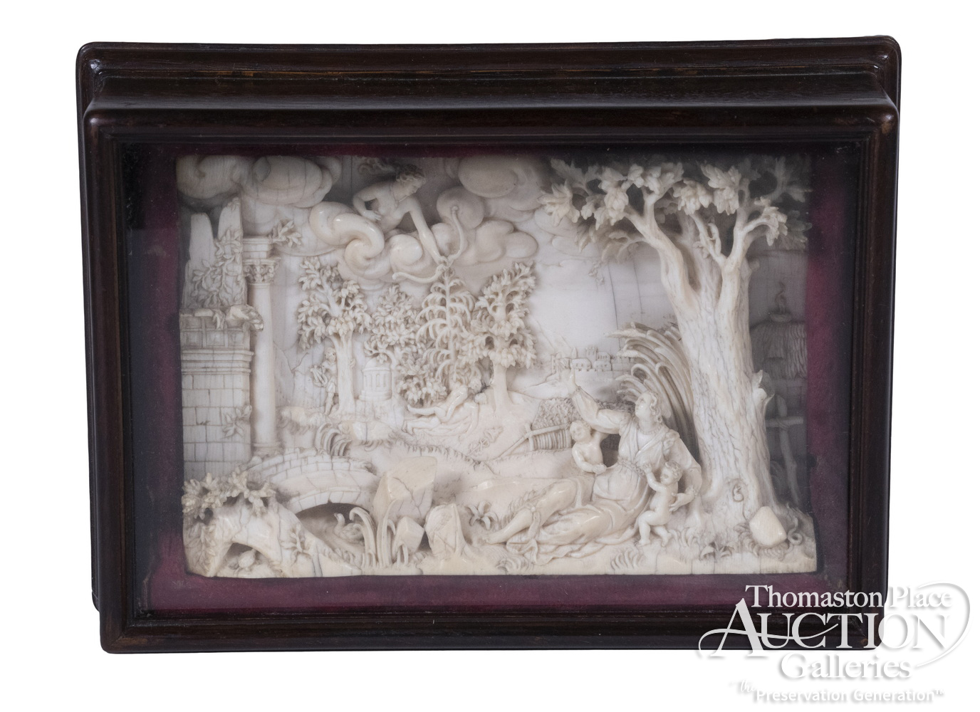 CARVED IVORY PLAQUE ATTRIBUTED TO