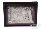 CARVED IVORY PLAQUE ATTRIBUTED