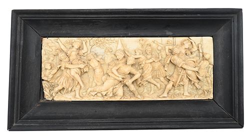 CARVED IVORY PLAQUE OF