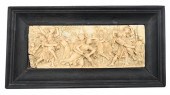 CARVED IVORY PLAQUE OF TOWNSPE