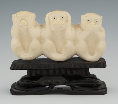 Carved Ivory "See no Evil Hear no