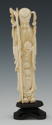 Carved Ivory Standing Monk Standing