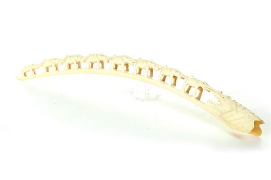 CARVED IVORY TUSK.  African  1st