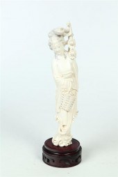 CARVED IVORY WOMAN.  China  ea