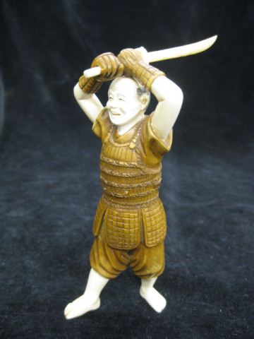 Carved Ivory & Wood Figurine of