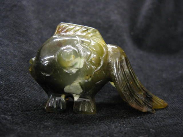 Carved Jade Figurine of a Koi