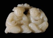 Carved Jade "Hehe Erxian" Chin
