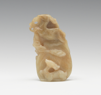Carved Jade Stag and Deer A jade