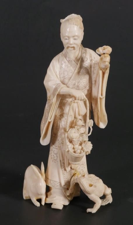 CARVED JAPANESE IVORY OKIMONO