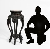 CARVED JAPANESE MARBLE TOP PLA