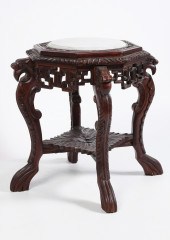 CARVED JAPANESE MARBLE TOP PLA