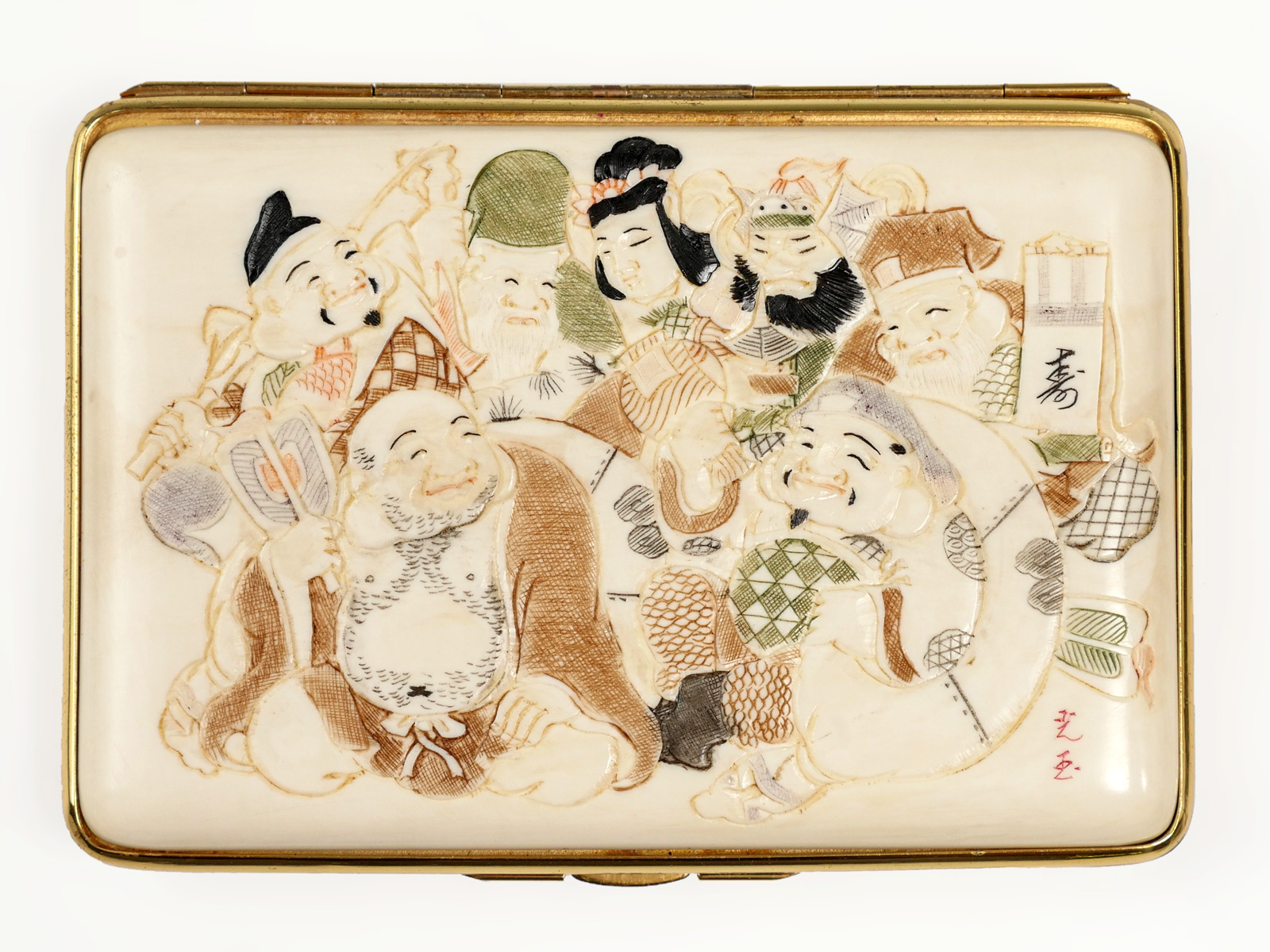 CARVED JAPANESE SEVEN IMMORTAL
