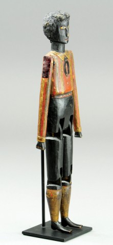 CARVED JOINTED BLACK DOLL Full