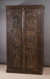 CARVED KAMA SUTRA DOUBLE-DOOR