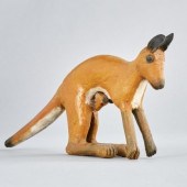 CARVED KANGAROO BY EWALD RENTZ