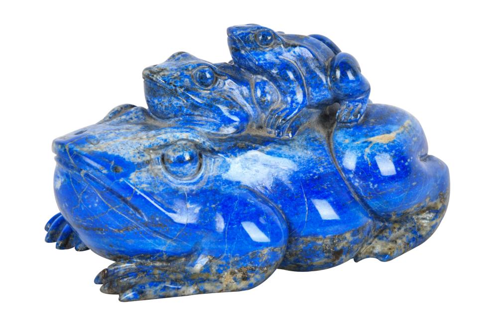 CARVED LAPIS FROG