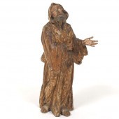 CARVED LARGE WOODEN AND PAINTE