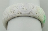 CARVED LAVENDER JADE BRACELETC