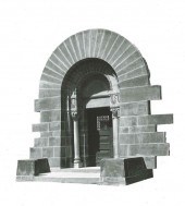 CARVED LIMESTONE DOORWAY AND S