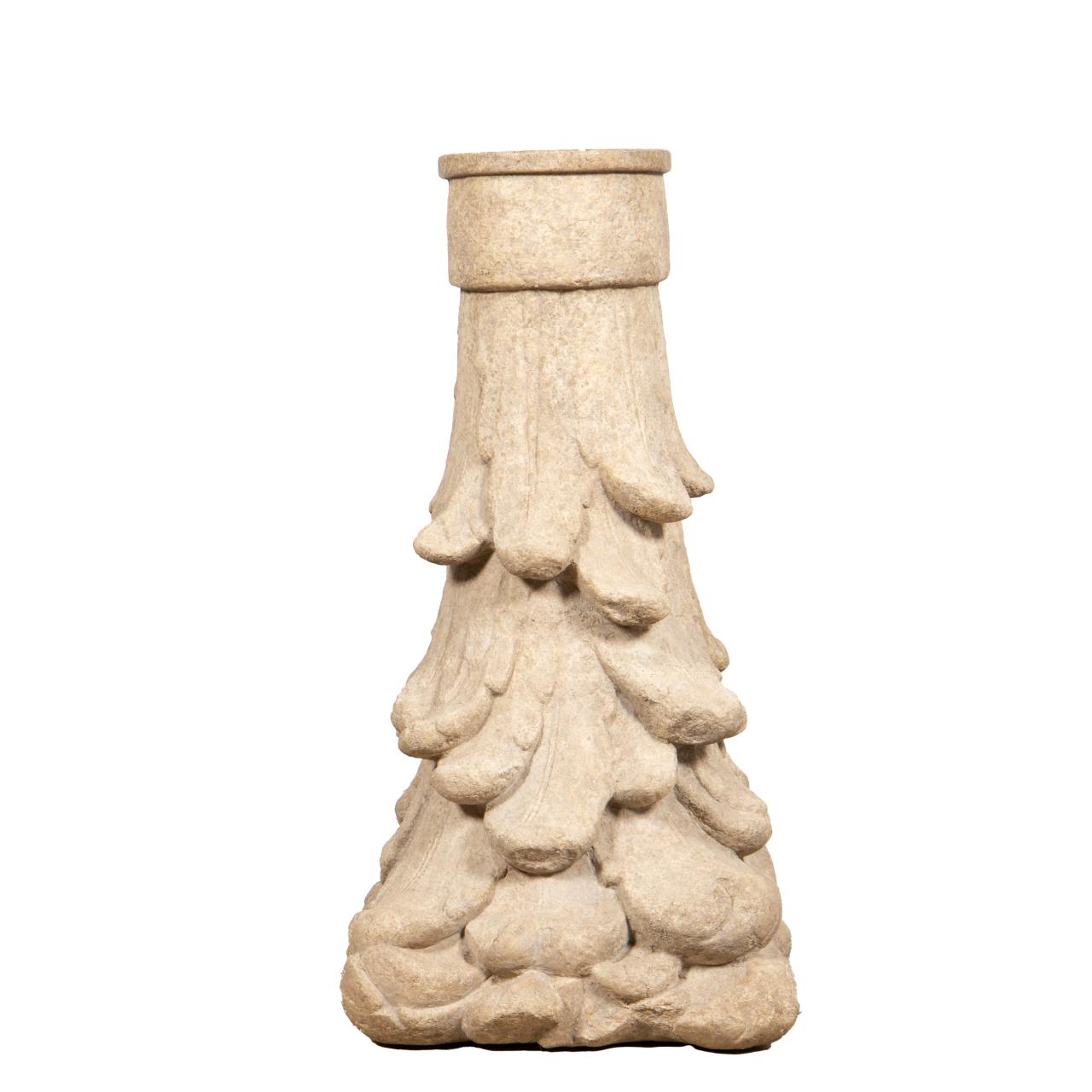 CARVED LIMESTONE FOLIATE