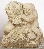 CARVED LIMESTONE GARDEN FIGURE