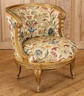 CARVED LOUIS XV STYLE GILT WOO