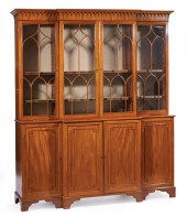 CARVED MAHOGANY BREAKFRONT BOO