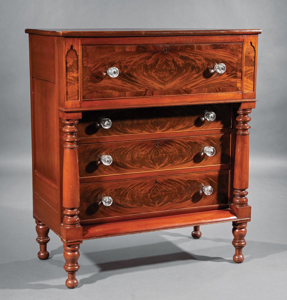 CARVED MAHOGANY CHEST OF