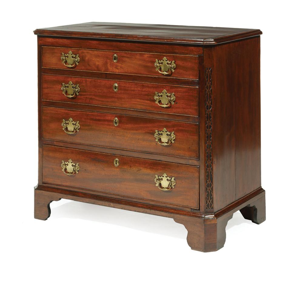 CARVED MAHOGANY CHEST OF