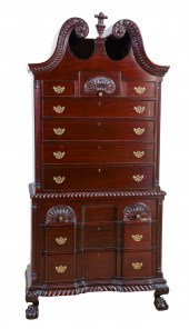 Carved mahogany Chippendale st