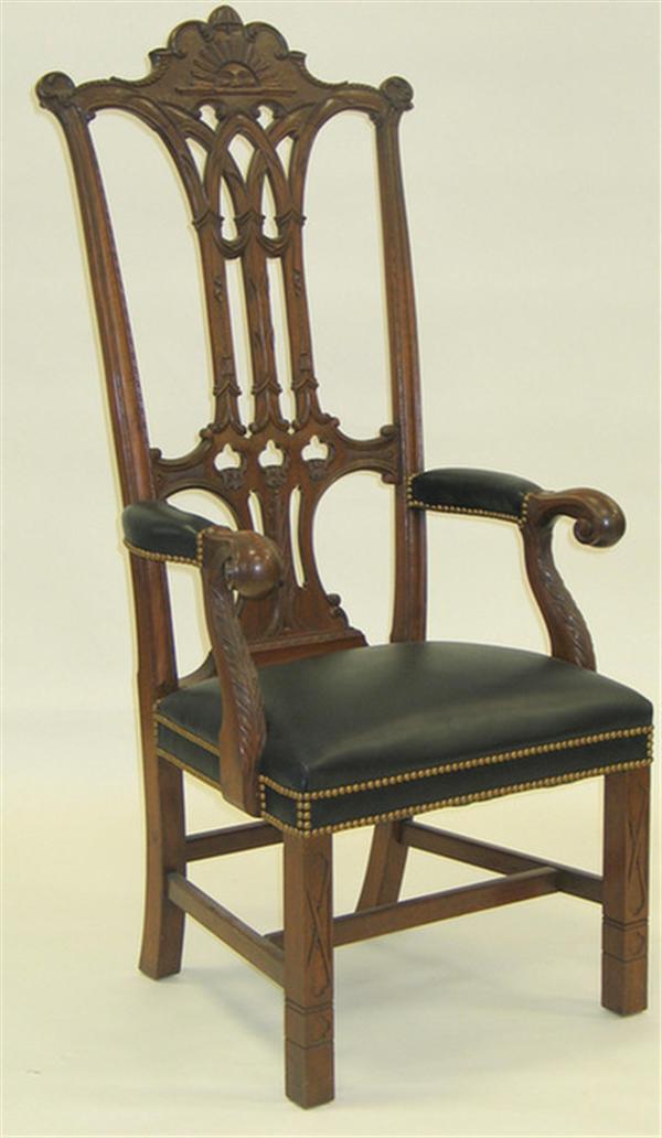Carved mahogany Chippendale style