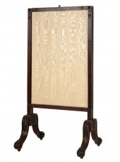 CARVED MAHOGANY DRESSING SCREE