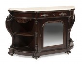 CARVED MAHOGANY ÉTAGèRE CABINE