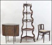 CARVED MAHOGANY ETEGERE. Toget