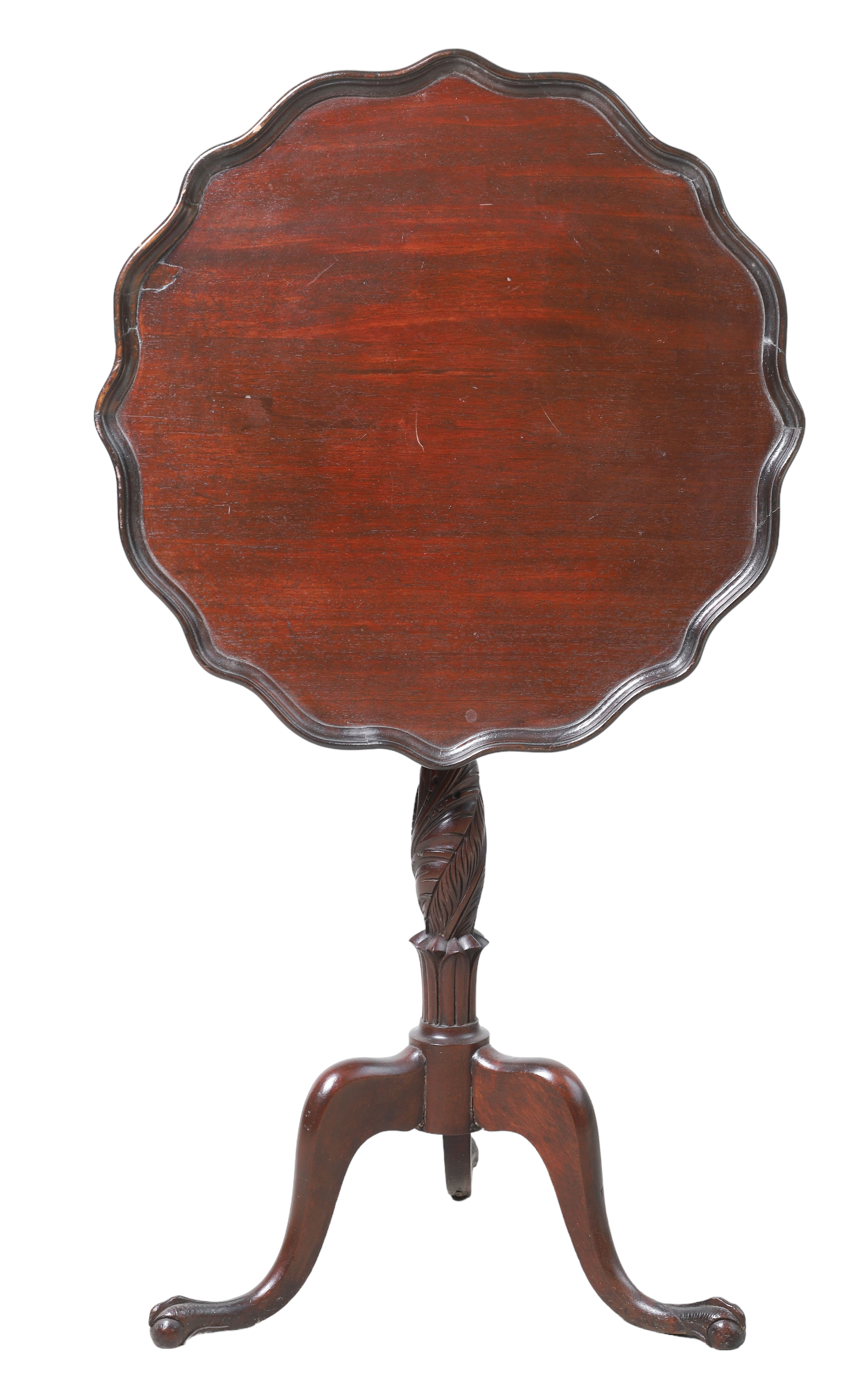Carved mahogany Federal style pie