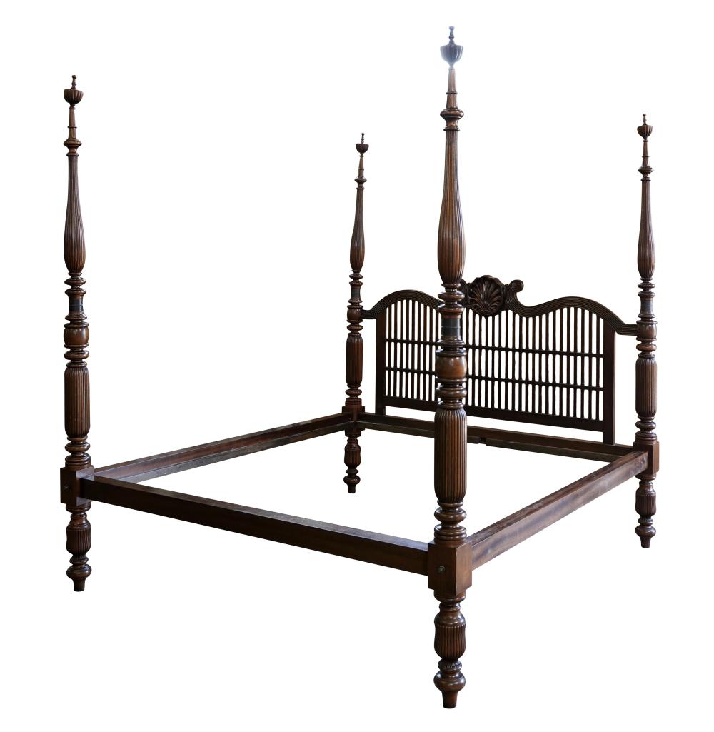 CARVED MAHOGANY FOUR POSTER
