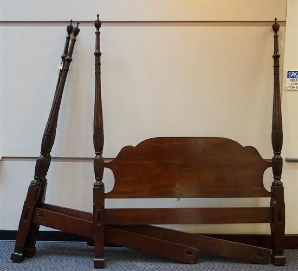 CARVED MAHOGANY FOUR-POSTER