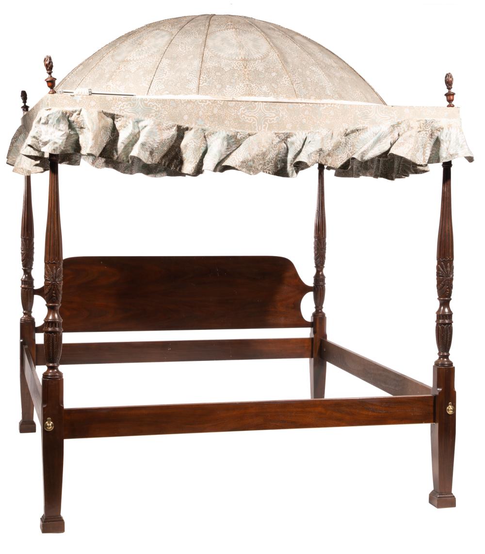 CARVED MAHOGANY FOUR POSTER