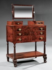 CARVED MAHOGANY GENTLEMAN'S DR