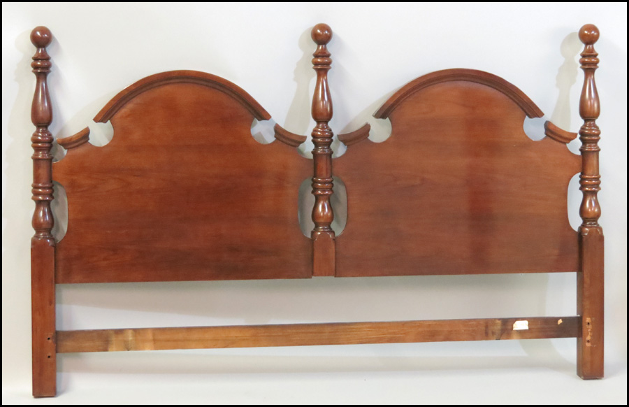 CARVED MAHOGANY HEADBOARD. Width: