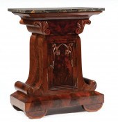 CARVED MAHOGANY MIXING CABINET