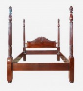 CARVED MAHOGANY POSTER BEDCond
