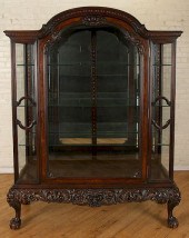 CARVED MAHOGANY SINGLE DOOR DI
