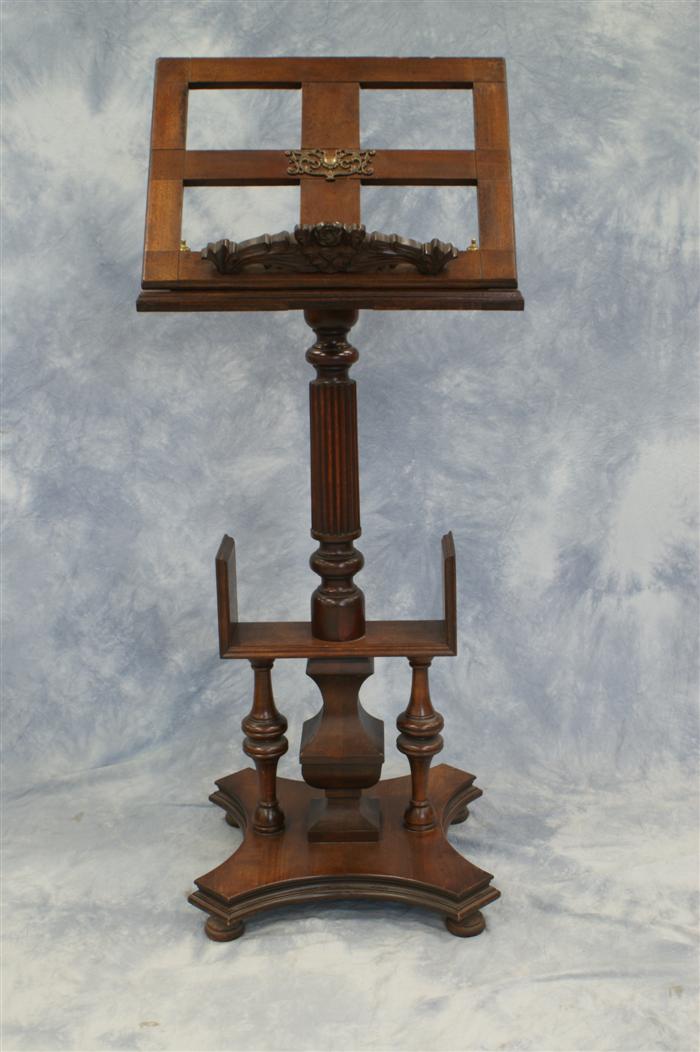 Carved mahogany Victorian bookstand