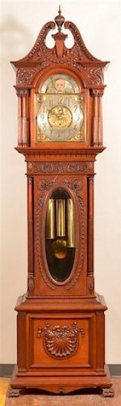 CARVED MAHOGANY VICTORIAN TALL