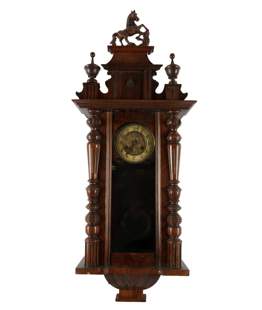 CARVED MAHOGANY WALL CLOCKunsigned;