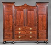 CARVED MAHOGANY WARDROBE PROB.