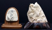 CARVED MAMMOTH IVORY DOLPHIN S