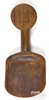CARVED MAPLE BUTTER PADDLE, 19